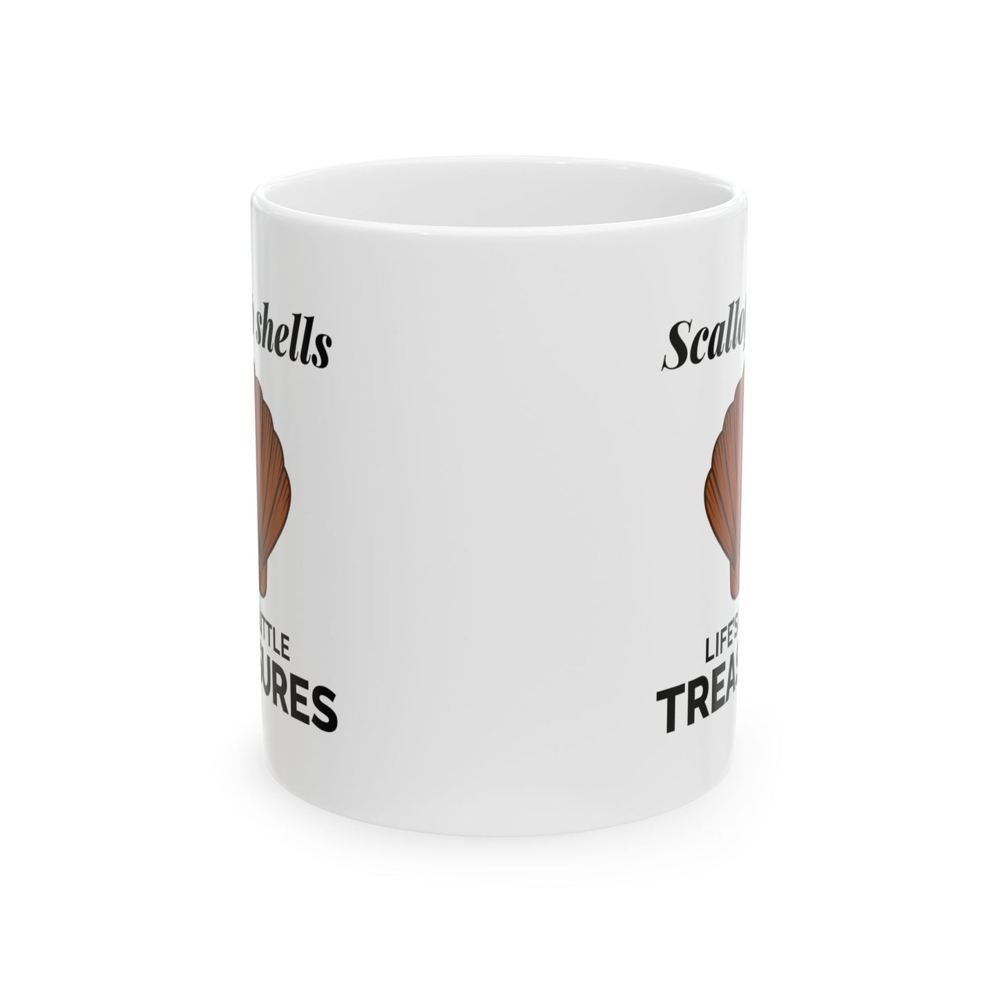 Scallop Shell Mug, Ocean Treasures, Beach Lover Gift