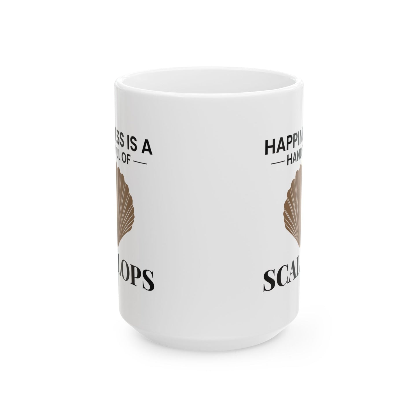 Scallop Happiness Mug, Ocean Lover, Beach Treasure