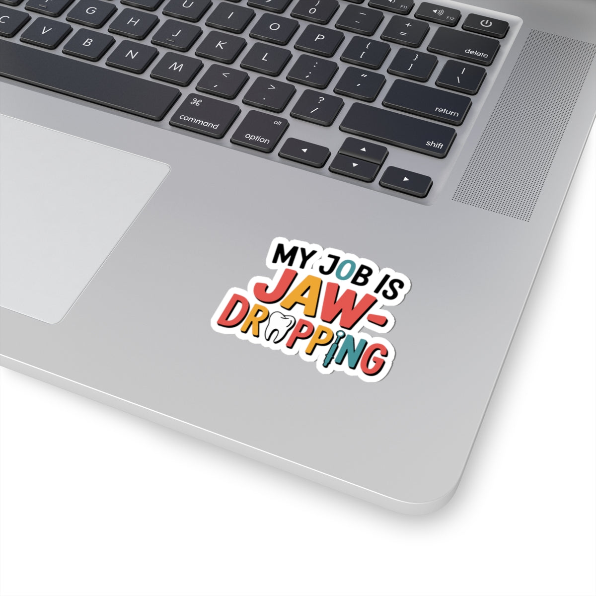 Jaw-Dropping Dental Sticker - Funny Ortho Lab Vinyl Decal for Technicians & Dentists