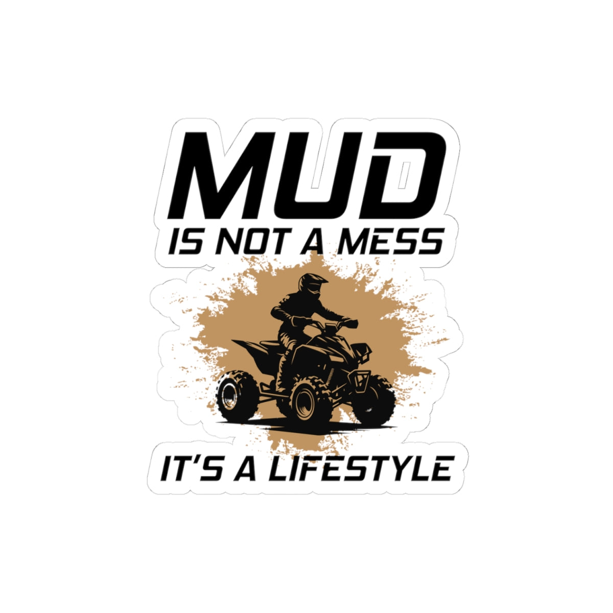 ATV Racing Sticker Vinyl - Rugged Off-Road Quad Bike Decal for Dirt Track & Adventure Riders