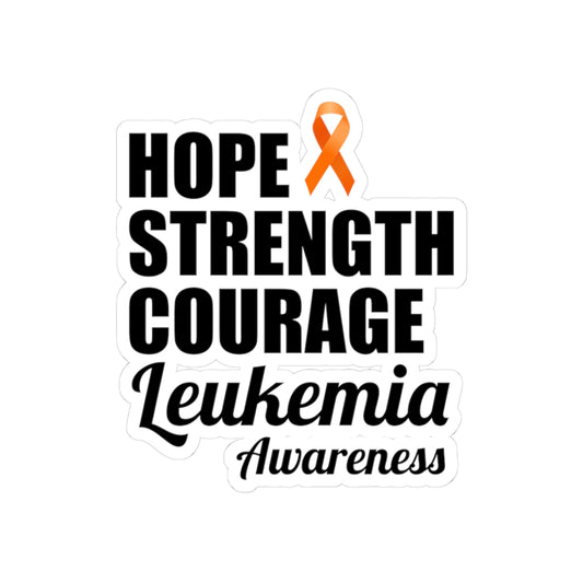 Leukemia Awareness Ribbon Sticker - Hope and Strength Vinyl Decal for Patients, Survivors, and Families