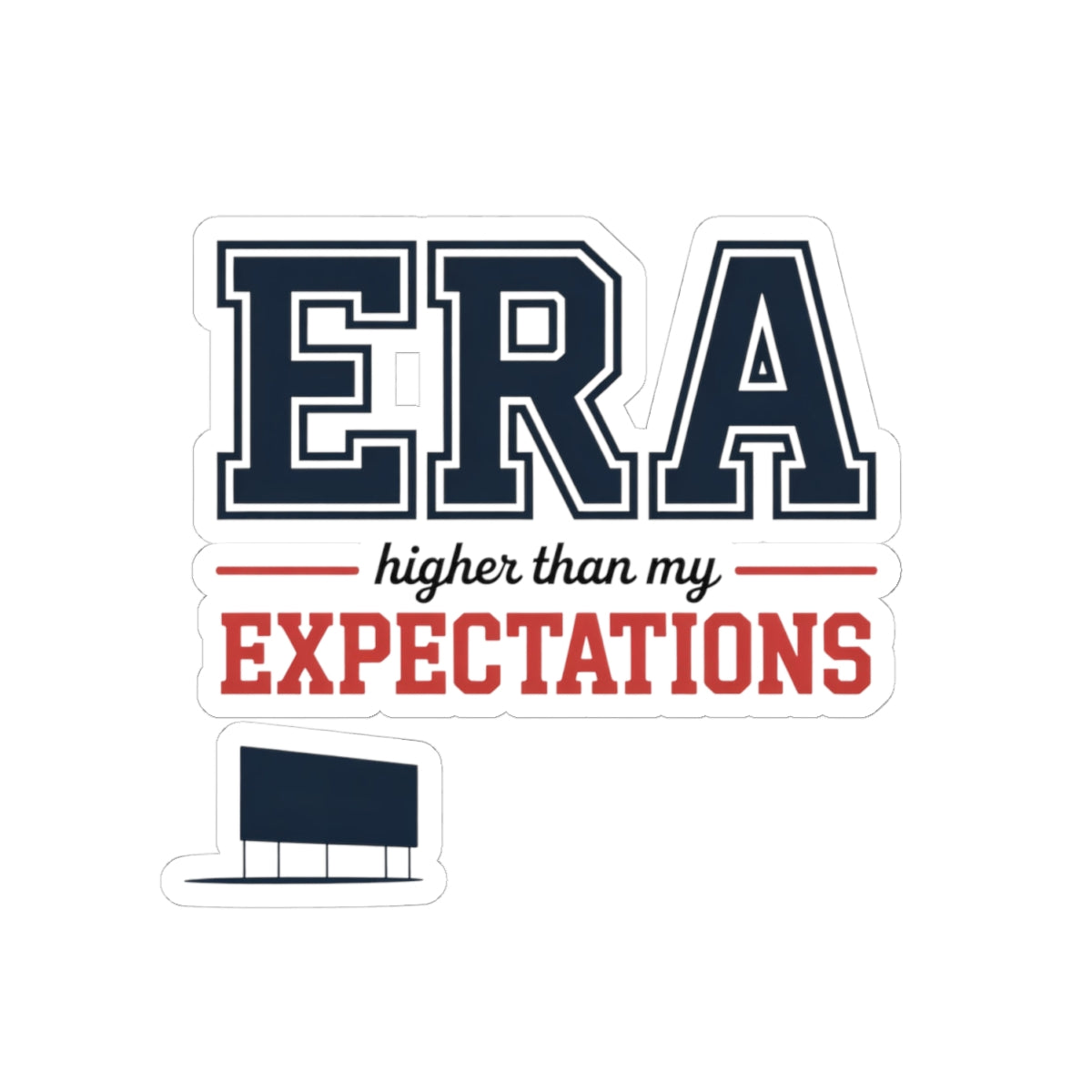 Baseball Pitcher Sticker – Funny ERA Stat Humor Varsity Decal for Pitchers Travel Ball Players