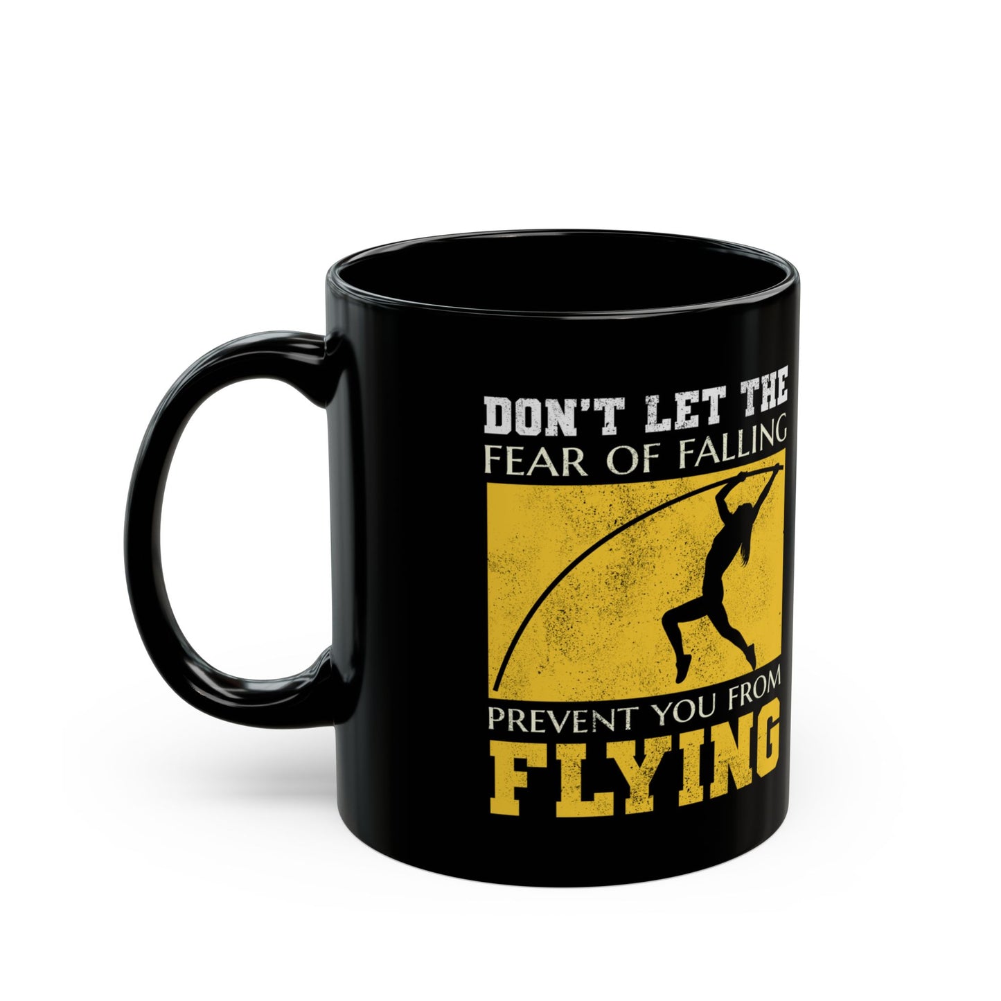 Pole Vault Mug Black – Motivational Gift for Vaulter Athletes Coaches 11oz