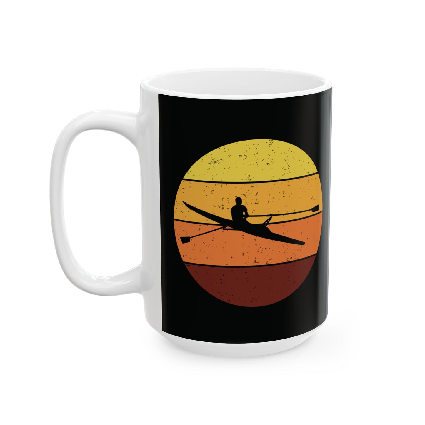 Rowing Mug Vintage Circle Rower Sport Athlete Retro Cup
