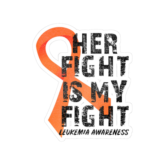 Empowering Leukemia Awareness Sticker - Her Fight Vinyl Decal for Family, Friends, and Supporters