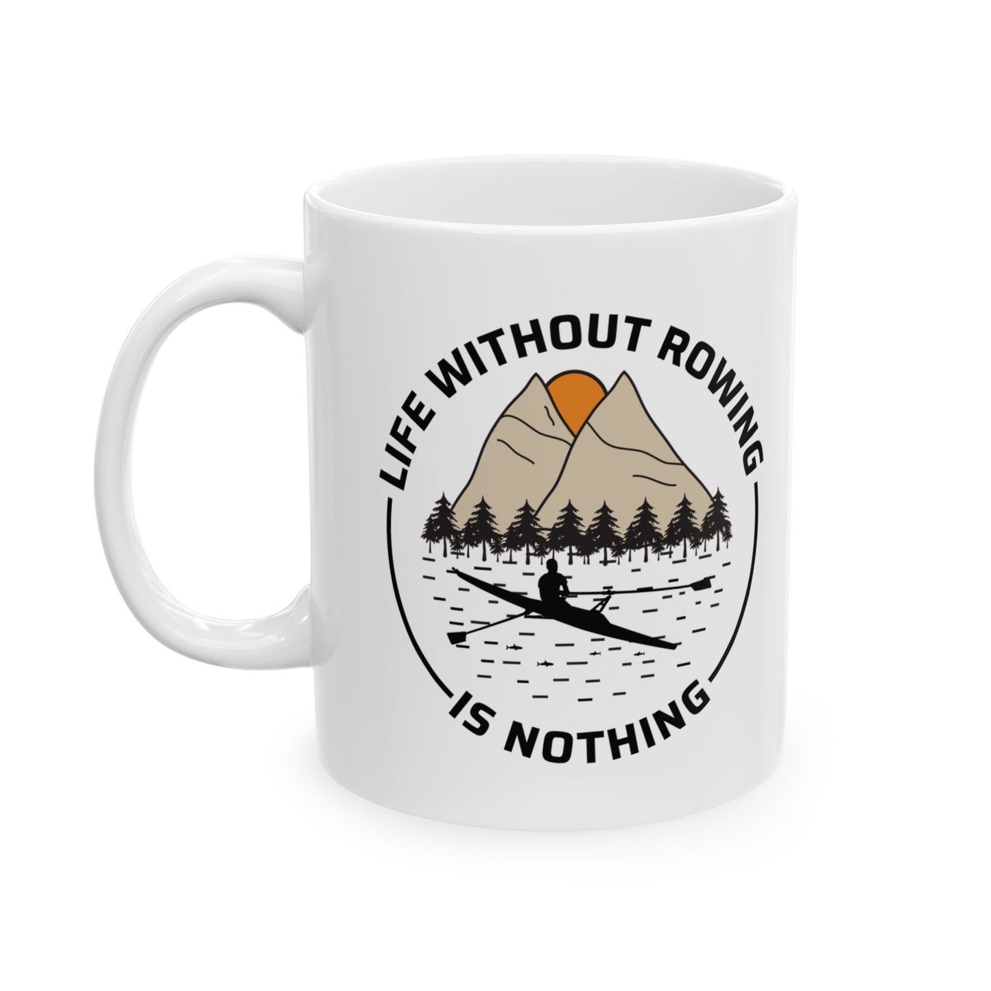 Rowing Mug Mountain Lake Enthusiast Outdoor Adventure Sport