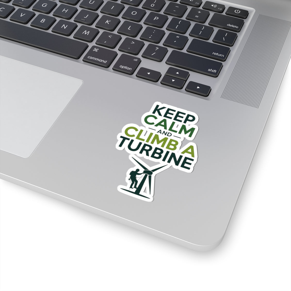 Wind Turbine Tech Sticker - Keep Calm Climb Turbine Vinyl Decal for Technicians