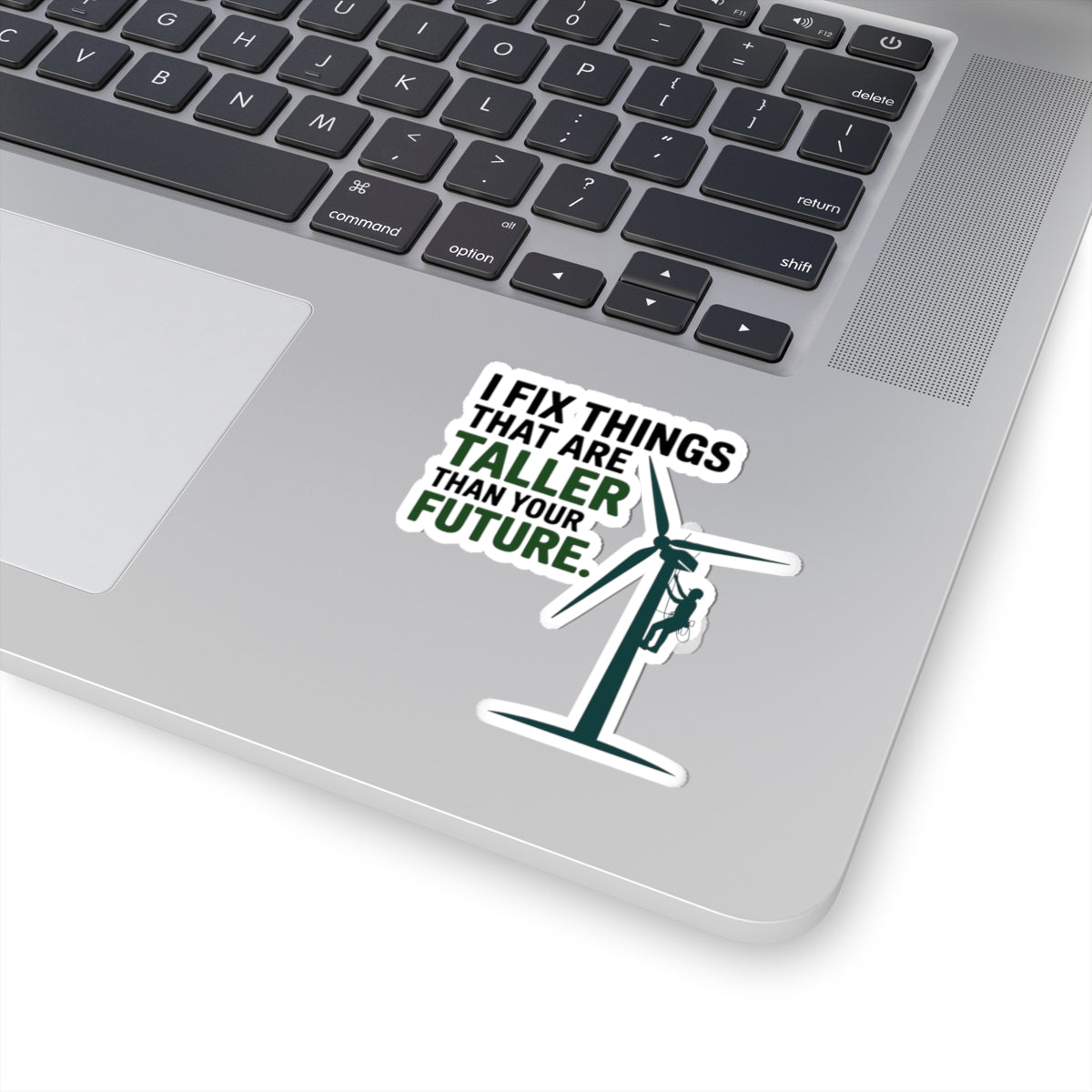 Professional Wind Turbine Technician Sticker - Industrial Vinyl Decal for Engineers & Renewable Energy Workers