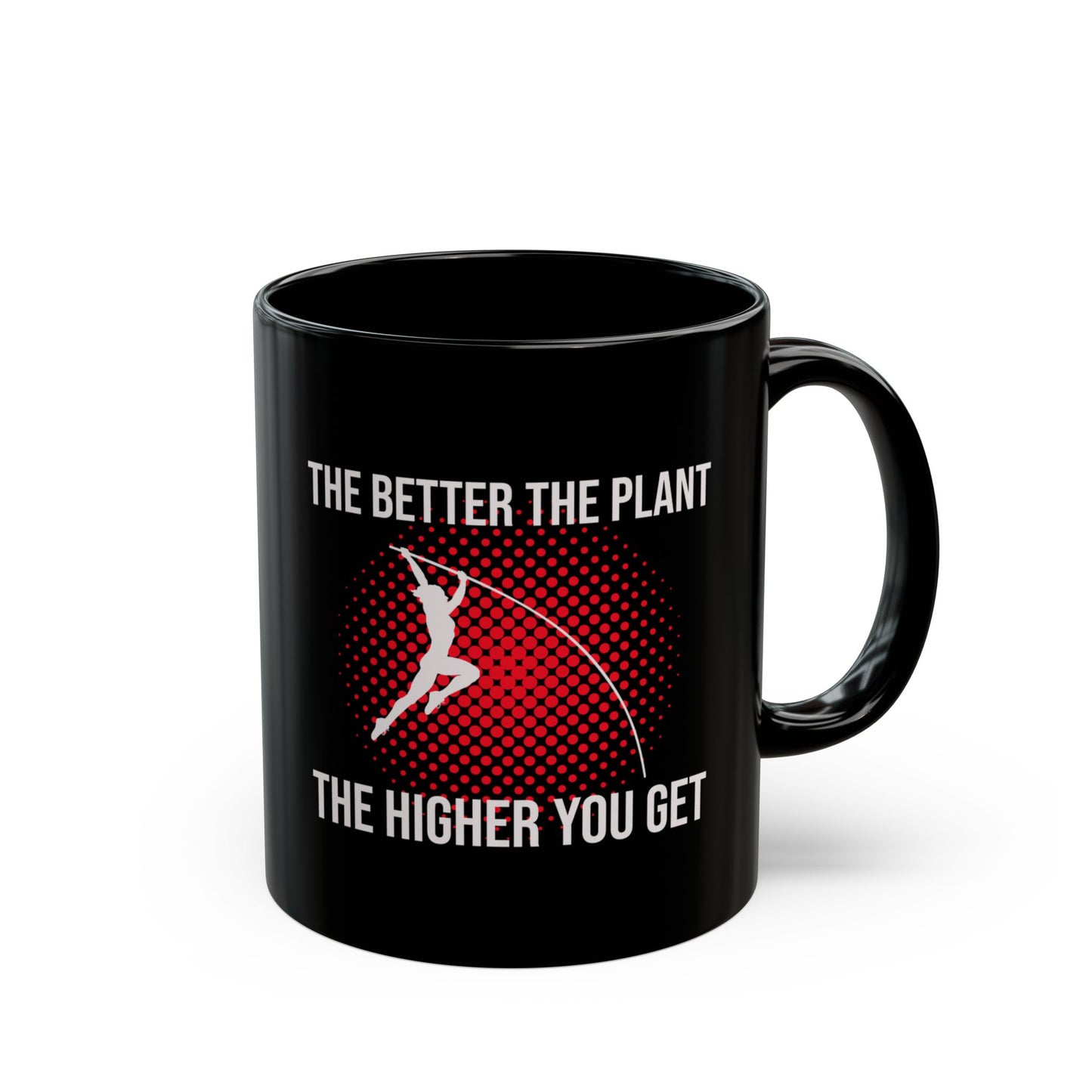 Pole Vault Mug Black – Technique Matters Track Athlete Gift with Inspirational Message 11 oz