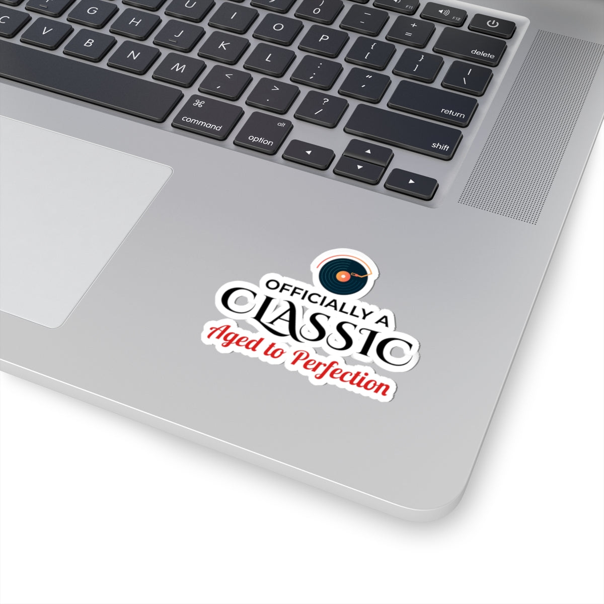 Classy 50th Birthday Sticker - 'Officially a Classic Aged to Perfection' Vinyl Decal for Milestone Celebrations