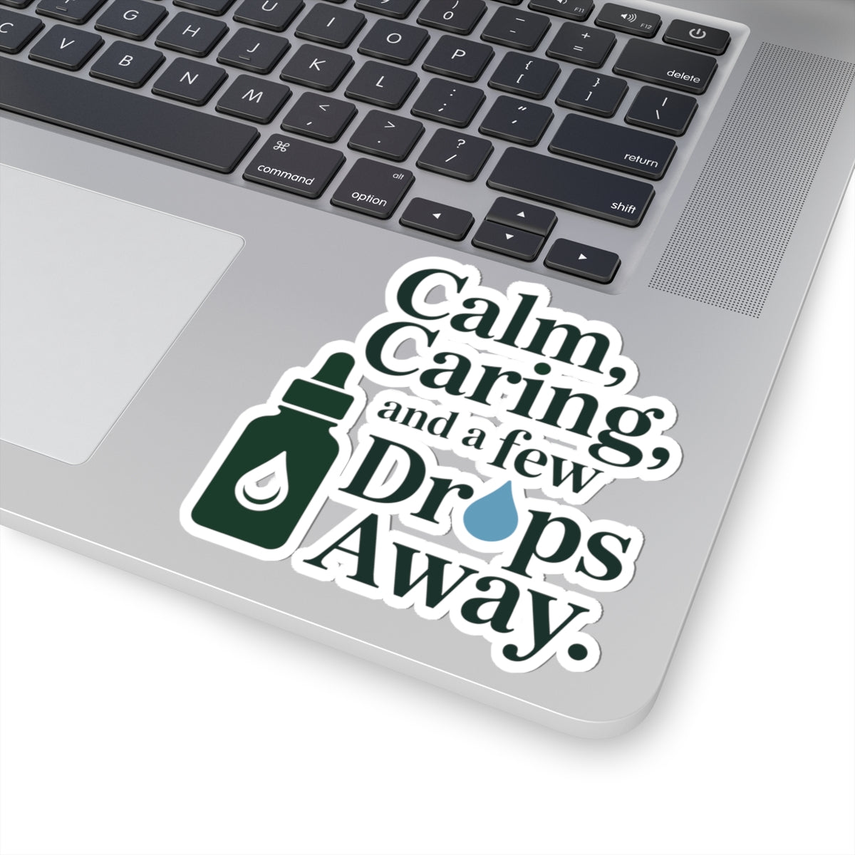 Homeopathy Comfort Sticker - Calm Care Drops Vinyl Decal for Homeopaths, Gentle Healing Practitioners
