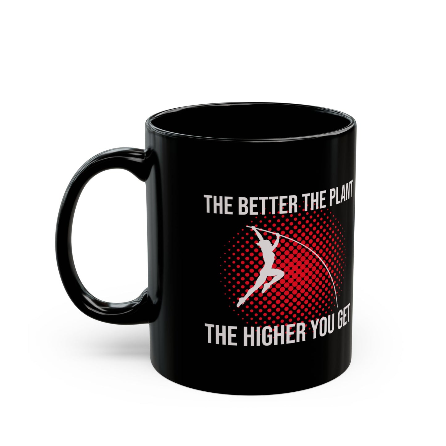 Pole Vault Mug Black – Technique Matters Track Athlete Gift with Inspirational Message 11 oz