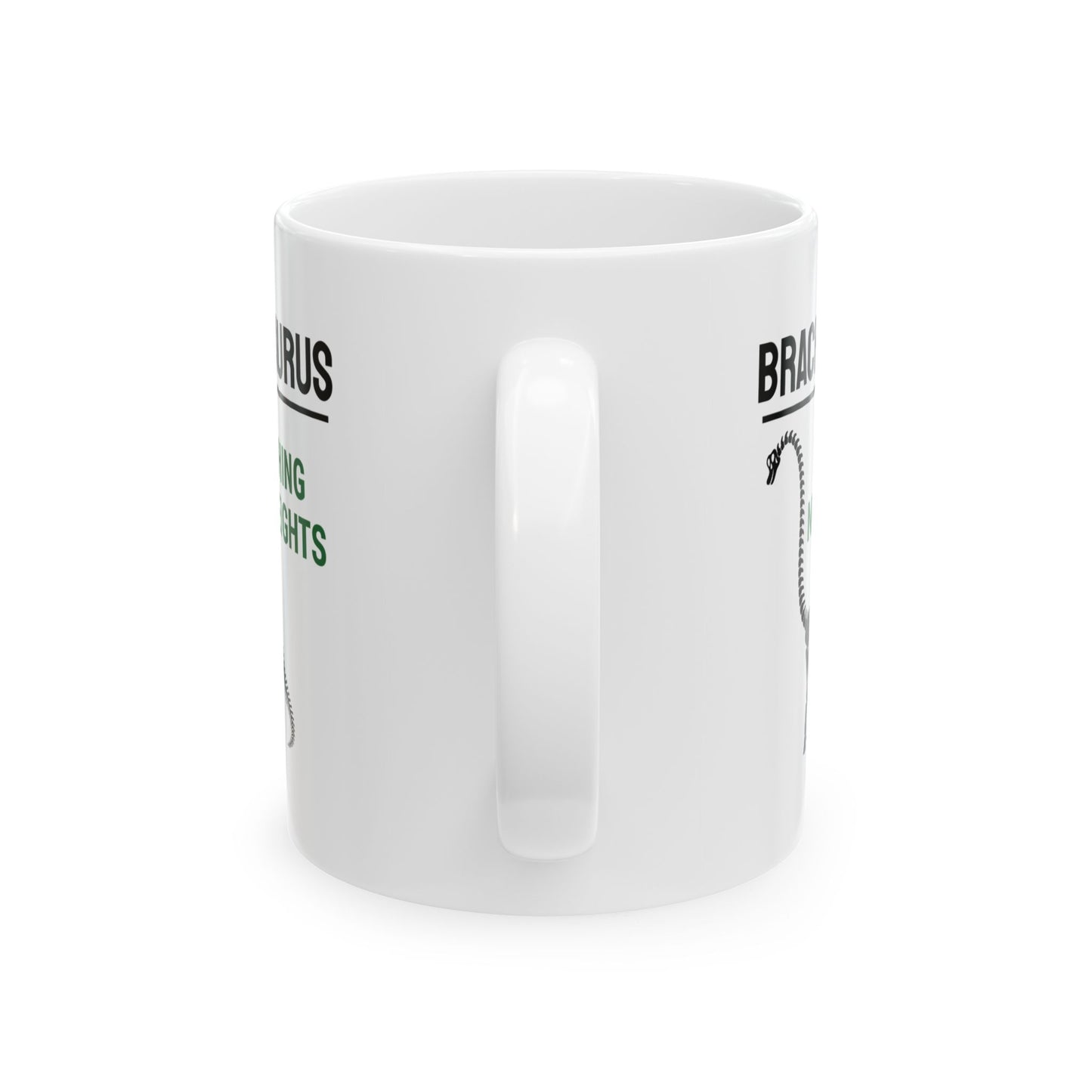 Dinosaur Fossil Mug for Sauropod Lovers Brachiosaurus Skeleton Design