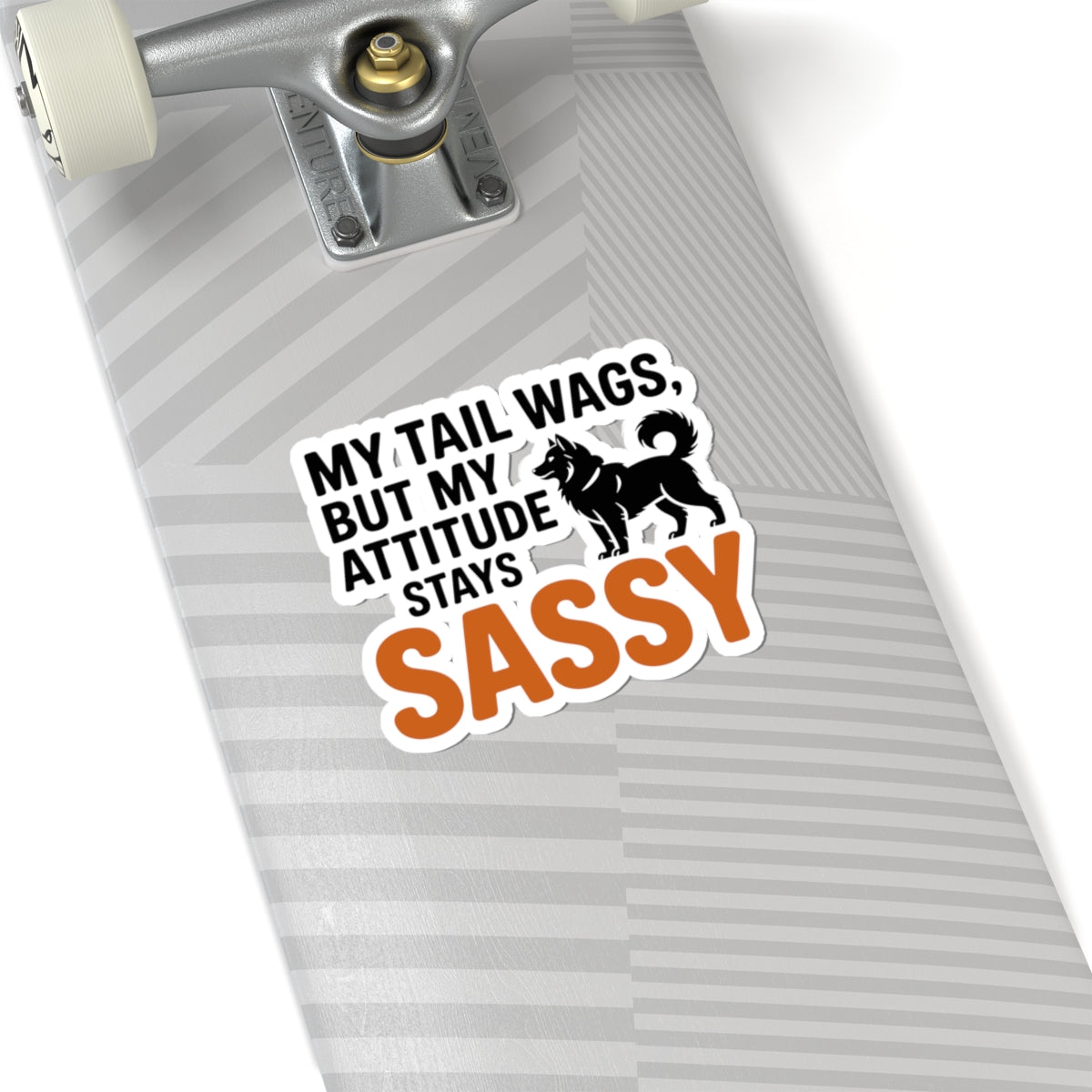 Sassy Tail Husky Sticker - Attitude Vinyl Decal for Siberian Dog Lovers