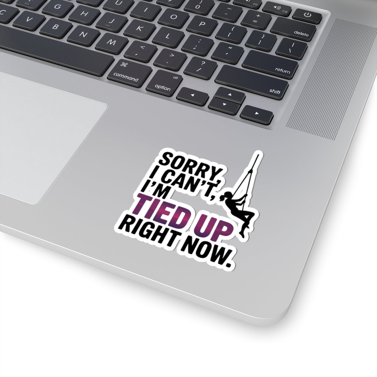 Aerial Silk Sticker – Funny Tied Up Quote Decal for Aerialists Silk Climb Performers and Circus Arts Athletes