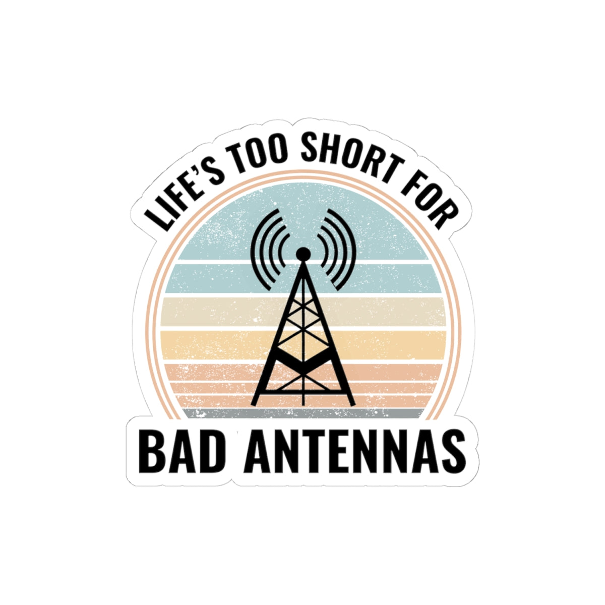 Amateur Ham Radio Operator Stickers Vinyl Decal - Antenna Enthusiasts & Signal Quality