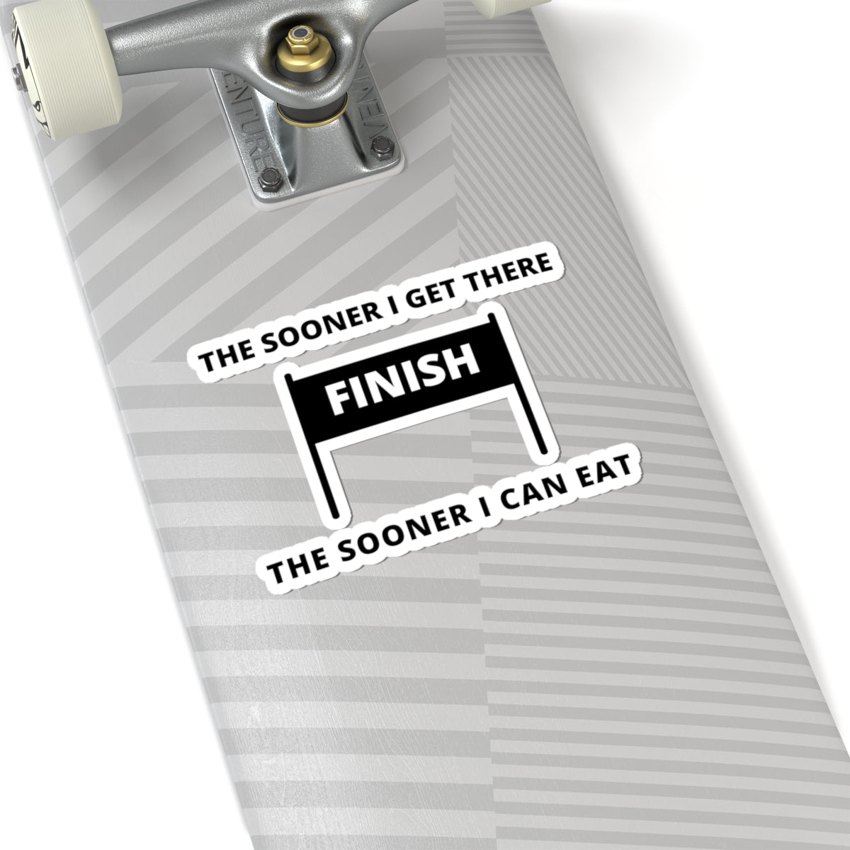 Finish Line Food Sticker - Runner Motivation Vinyl Decal for Runners & Race Enthusiasts