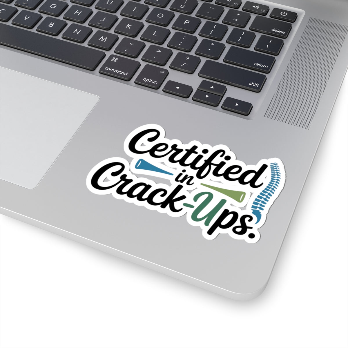 Certified Adjustment Sticker - Professional Crack-Ups Vinyl Decal for Chiropractors, Doctors of Chiropractic