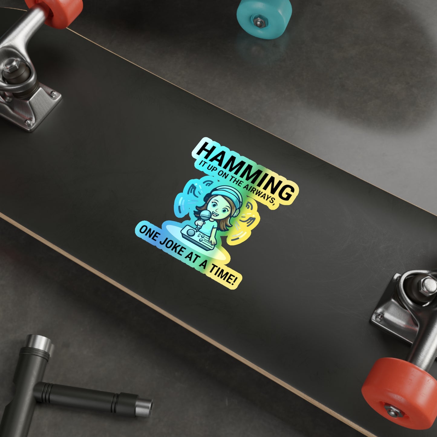 Amateur Ham Radio Operator Stickers Holographic Vinyl Decal - QSO Humor & Airwave Comedy