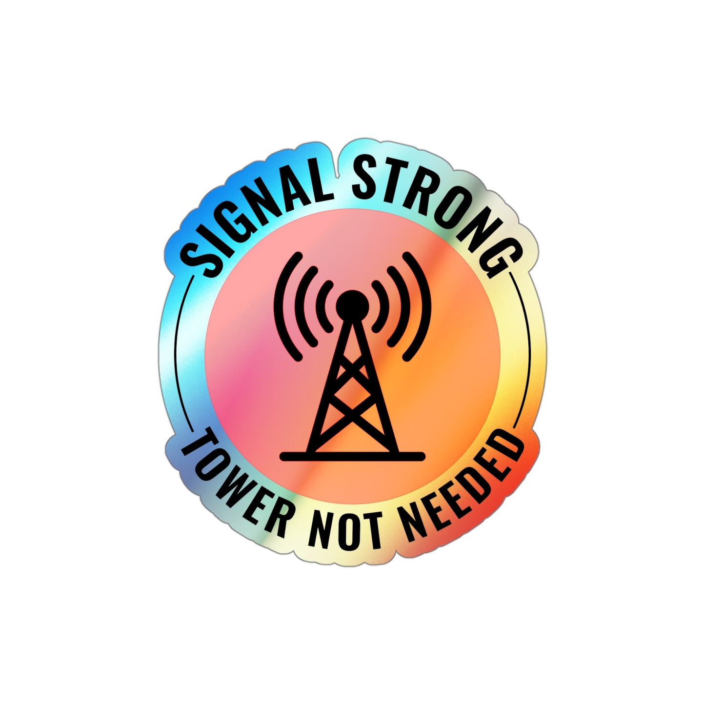 Amateur Ham Radio Operator Stickers Holographic Vinyl Decal - Portable Ops & Strong Signals