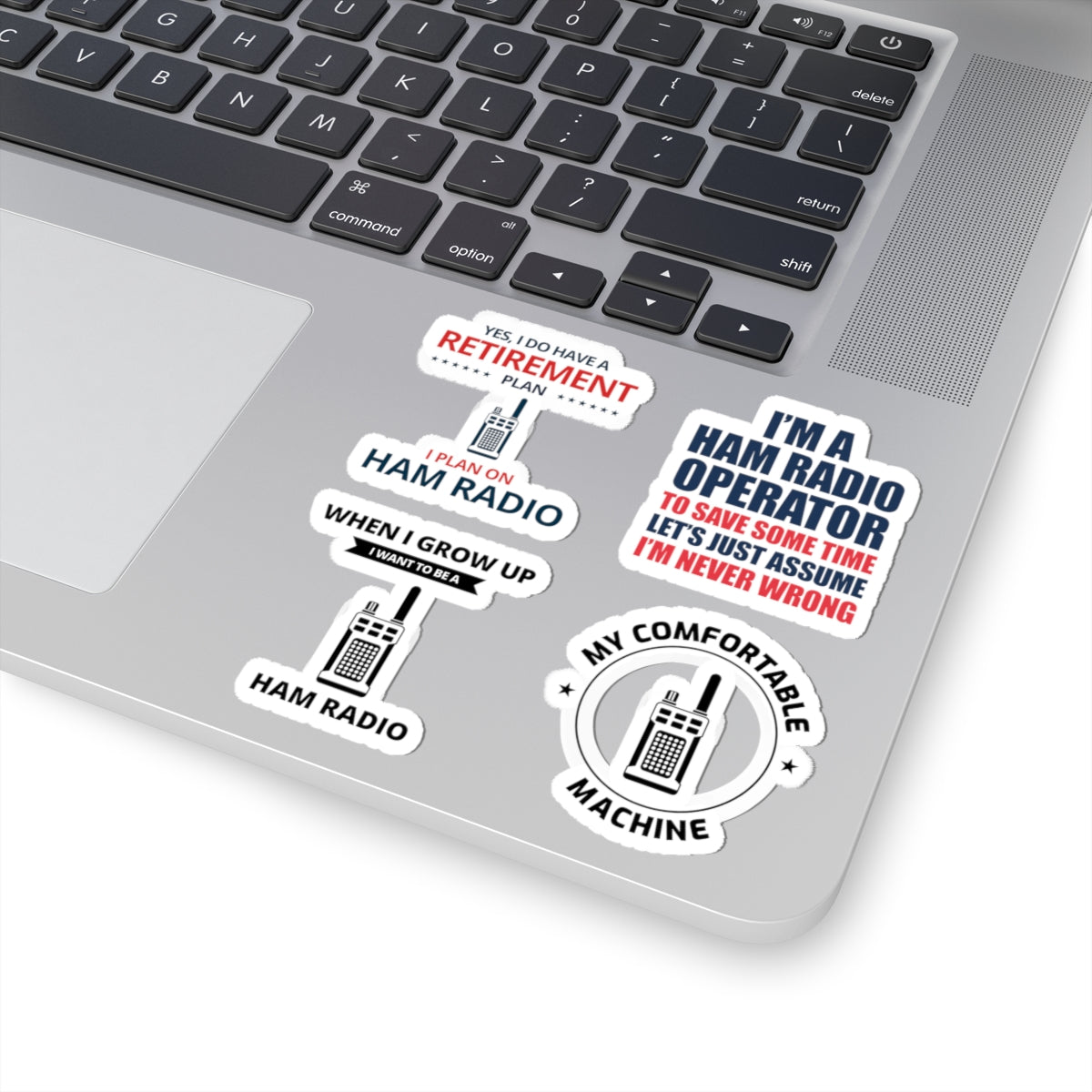 Ham Radio Sticker Pack – 4 PCS Funny Retirement Plan Operator Decals for Amateur Hobbyists Never Wrong Fans