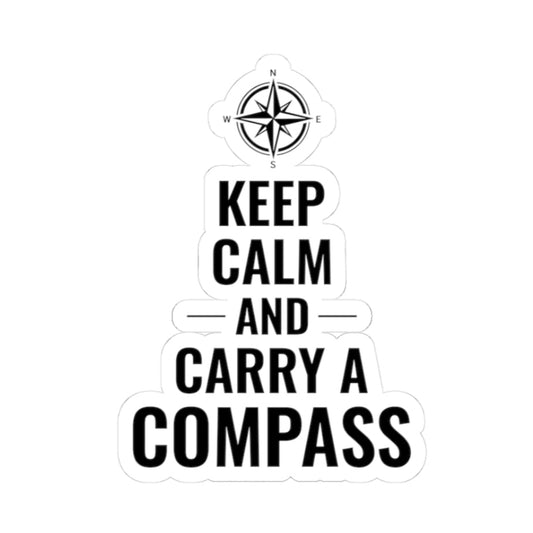 Professional Navigator Sticker - Compass Calm Vinyl Decal for Surveyors & Cartographers