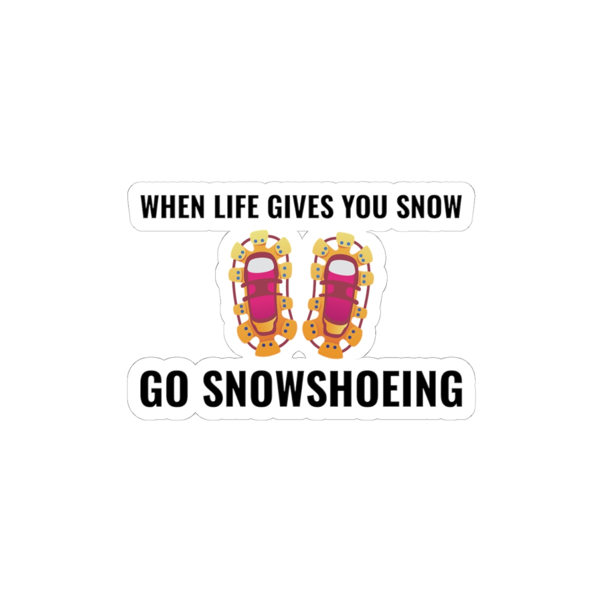 Winter Snowshoeing Sticker - Outdoor Adventure Vinyl Decal for Hikers & Trail Explorers