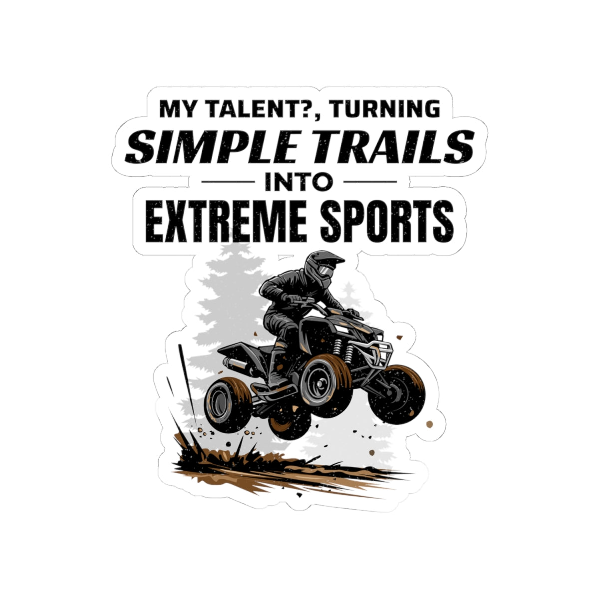 ATV Sticker Vinyl Quad Bike Motocross Racing | Off-Road Dirt Jump Decal for Extreme Riders