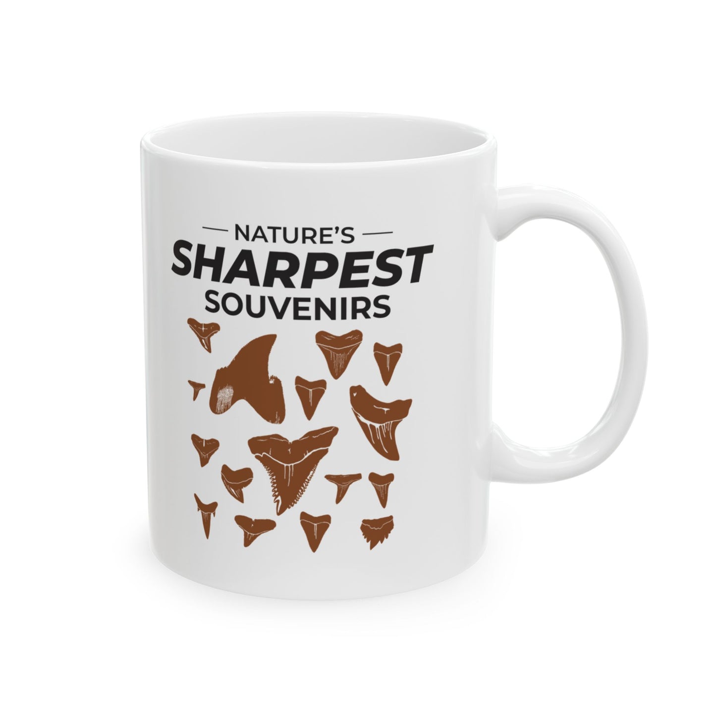 Shark Tooth Collector Mug - Nature's Sharpest Souvenirs Cup for Fossil Hunters