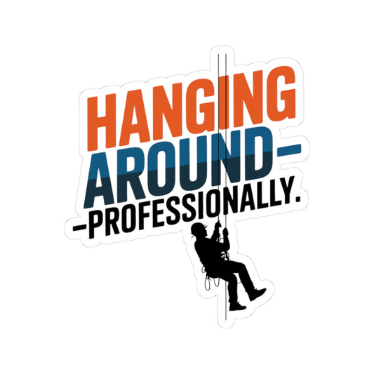 Professional Hanging Sticker - Rope Access Vinyl Decal for Industrial Climbers & Technicians