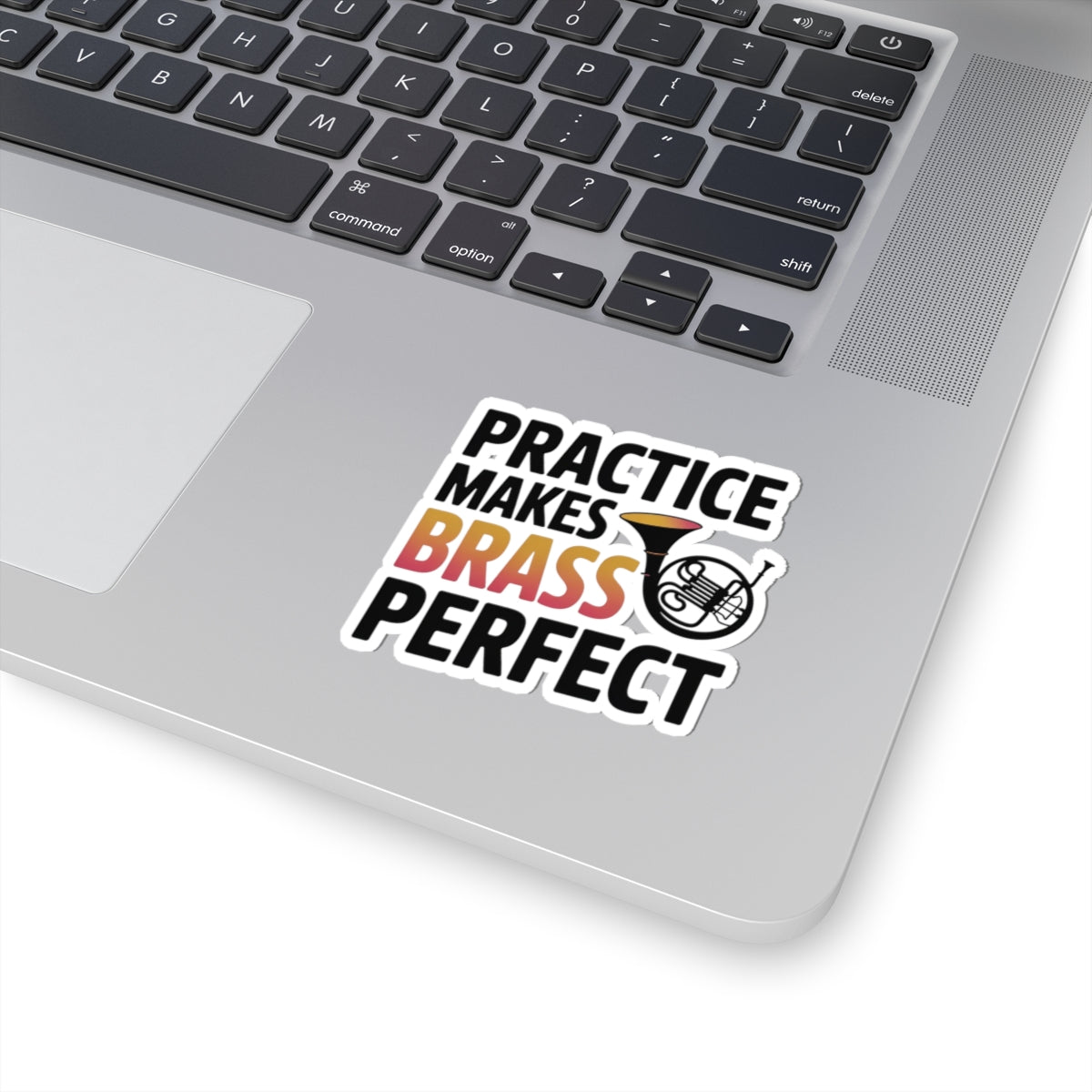 French Horn Practice Sticker - Brass Perfect Vinyl Decal for Musicians