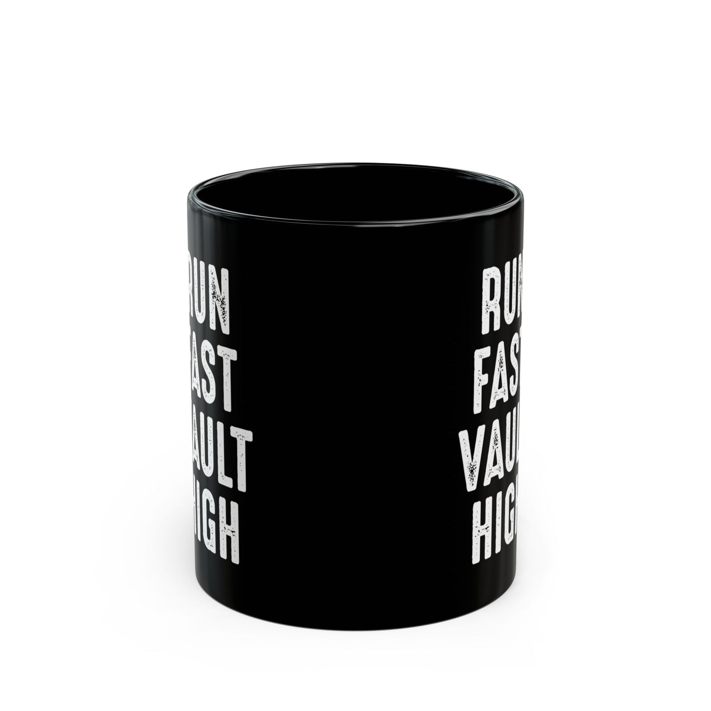 Pole Vault Mug Black – Vaulting Track Coffee Cup for Sports Training Fans 11 oz