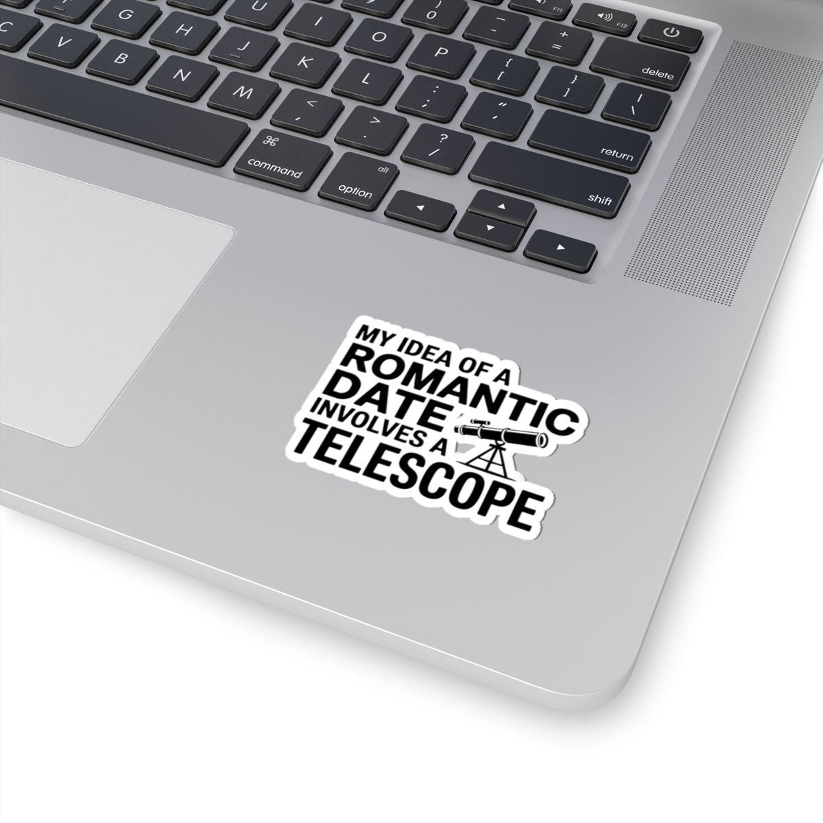 Astronomy Date Sticker - Telescope Romance Vinyl Decal for Star-Crossed Lovers