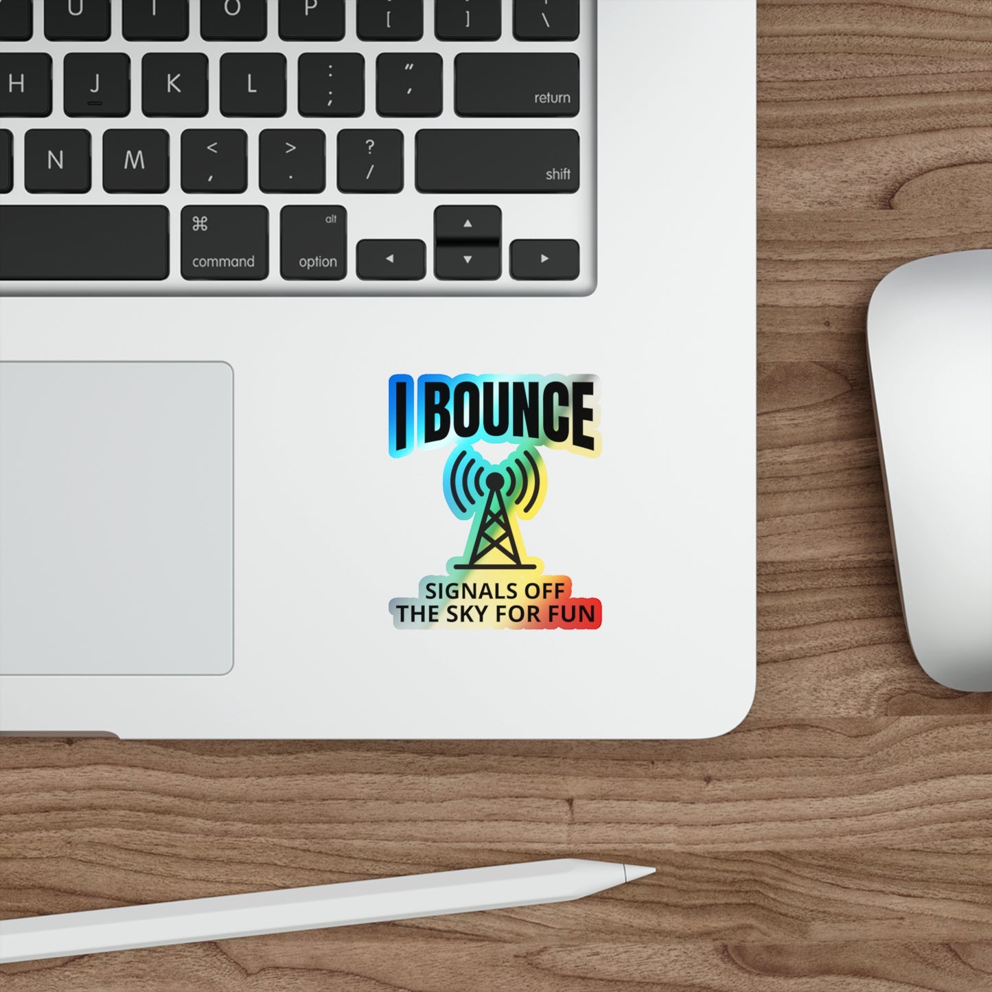 Ham Radio Operator Stickers Holographic Vinyl Decal