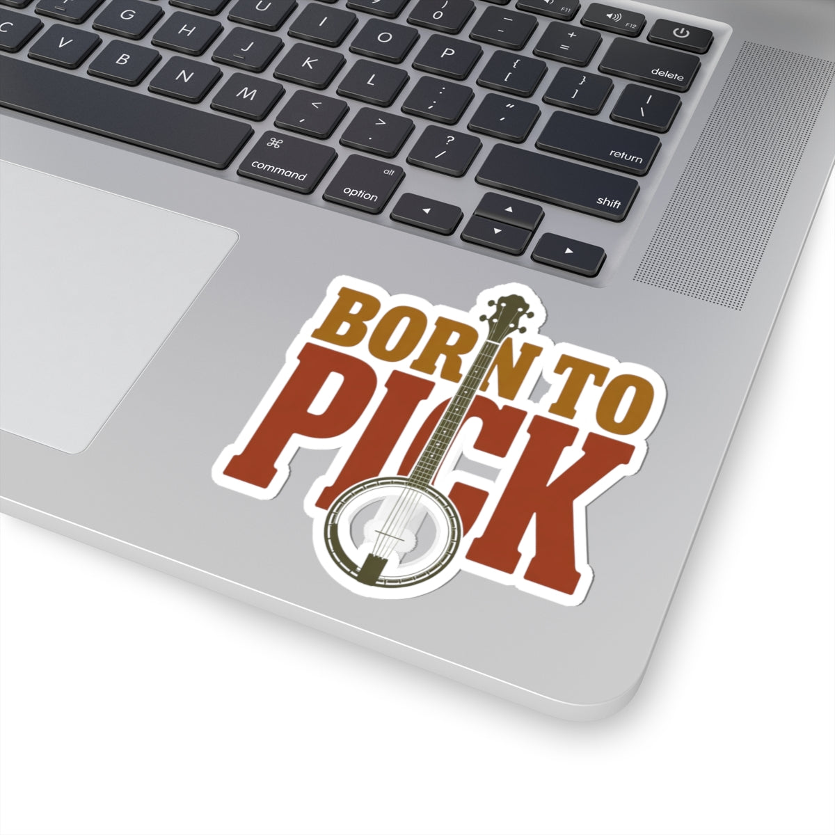 Banjo Sticker – Bold Vintage Identity Decal for Bluegrass Musicians Born to Pick Five-String Instrument Lovers
