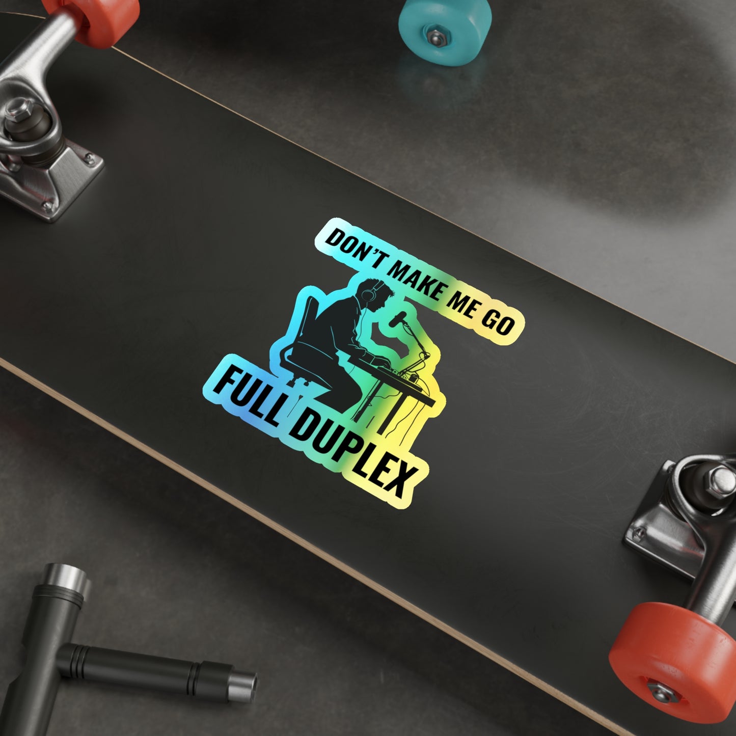 Amateur Ham Radio Operator Stickers Holographic Vinyl Decal - Duplex Mode & Advanced Comms