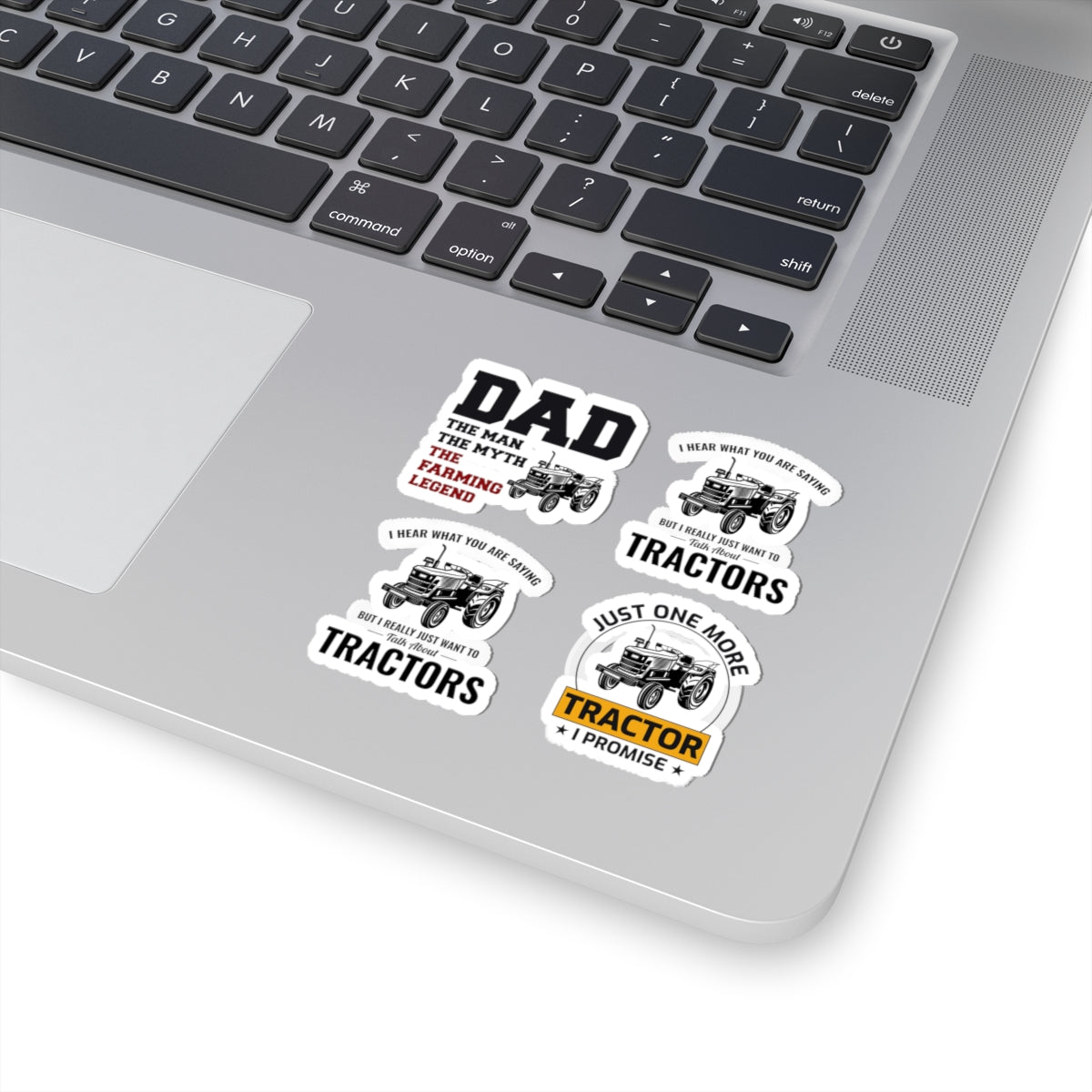 Farmer Dad Sticker Pack – 4 PCS Funny Talk About Tractors Farming Legend Decal Set for Farmers Farm Dads
