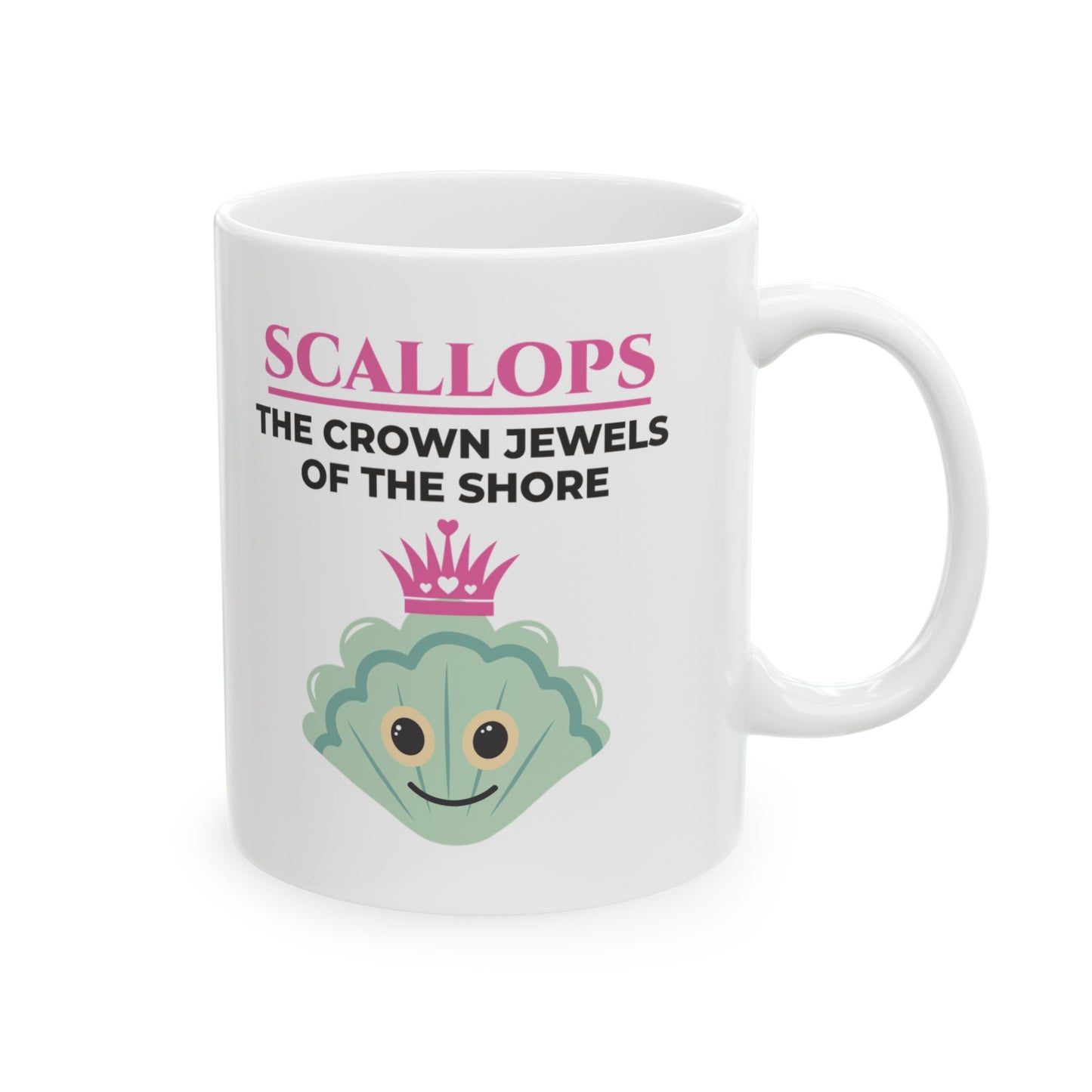 Scallops Mug, Crown Jewels of the Shore, Ocean Lover