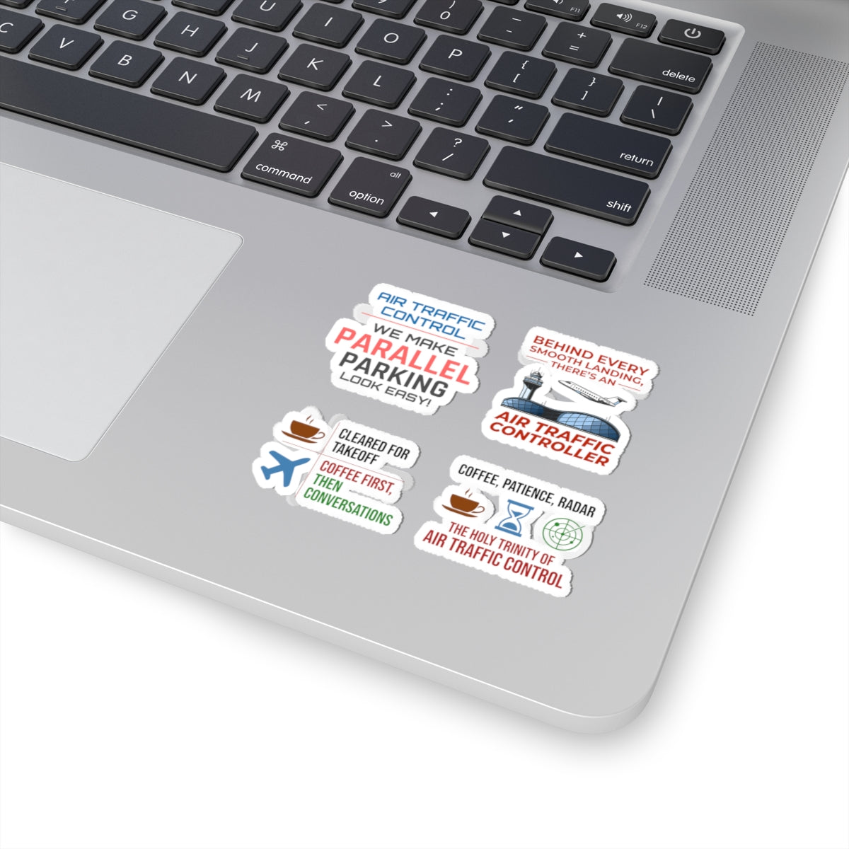 Air Traffic Controller Sticker Pack – 4 PCS Clever Aviation Humor Stickers for ATC Professionals & Aviation Enthusiasts