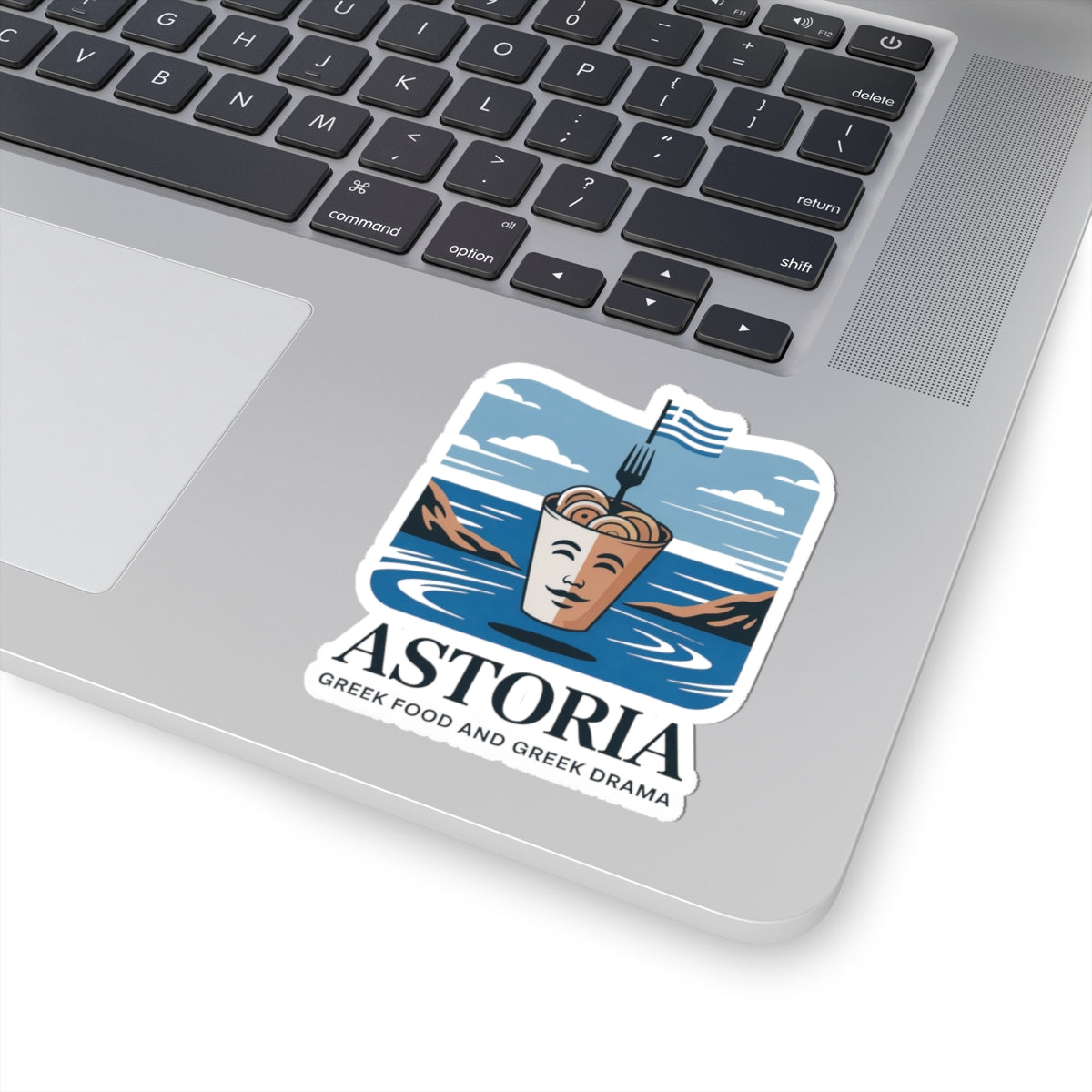 Astoria Authentic Sticker - Souvlaki & Drama Vinyl Decal for Greek NYC Lovers