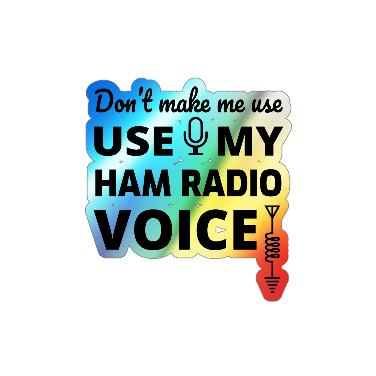 Amateur Ham Radio Operator Stickers Holographic Vinyl Decal - Call Signs & QSOs for Radio Veterans
