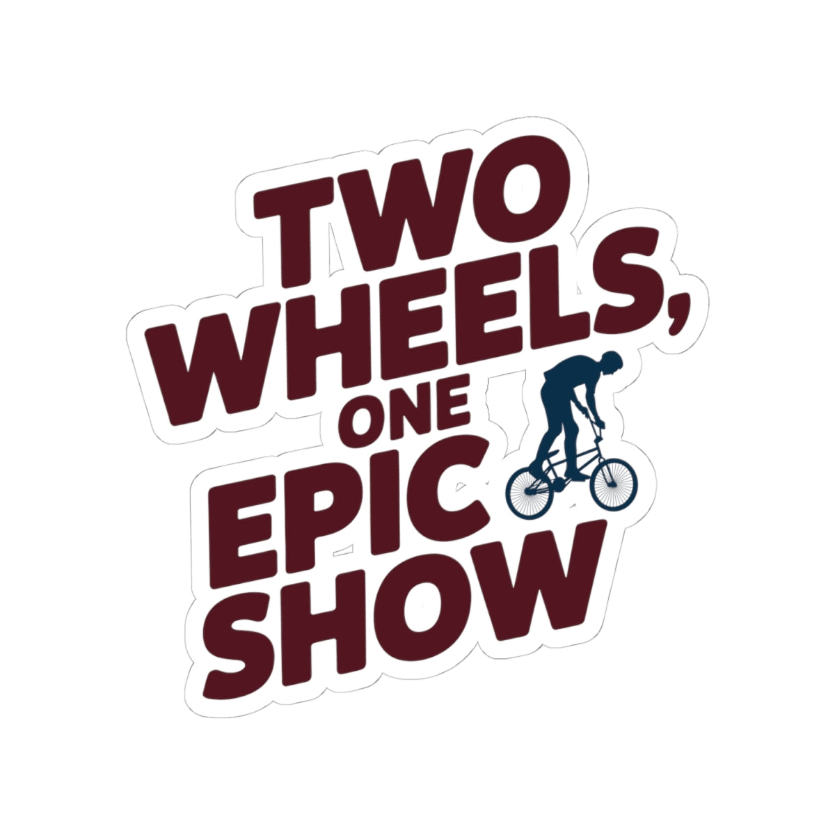 Dynamic Indoor Cycling Sticker - Epic Show Bike Performance Vinyl Decal for Artistic Performers, Studio Teams, Fans