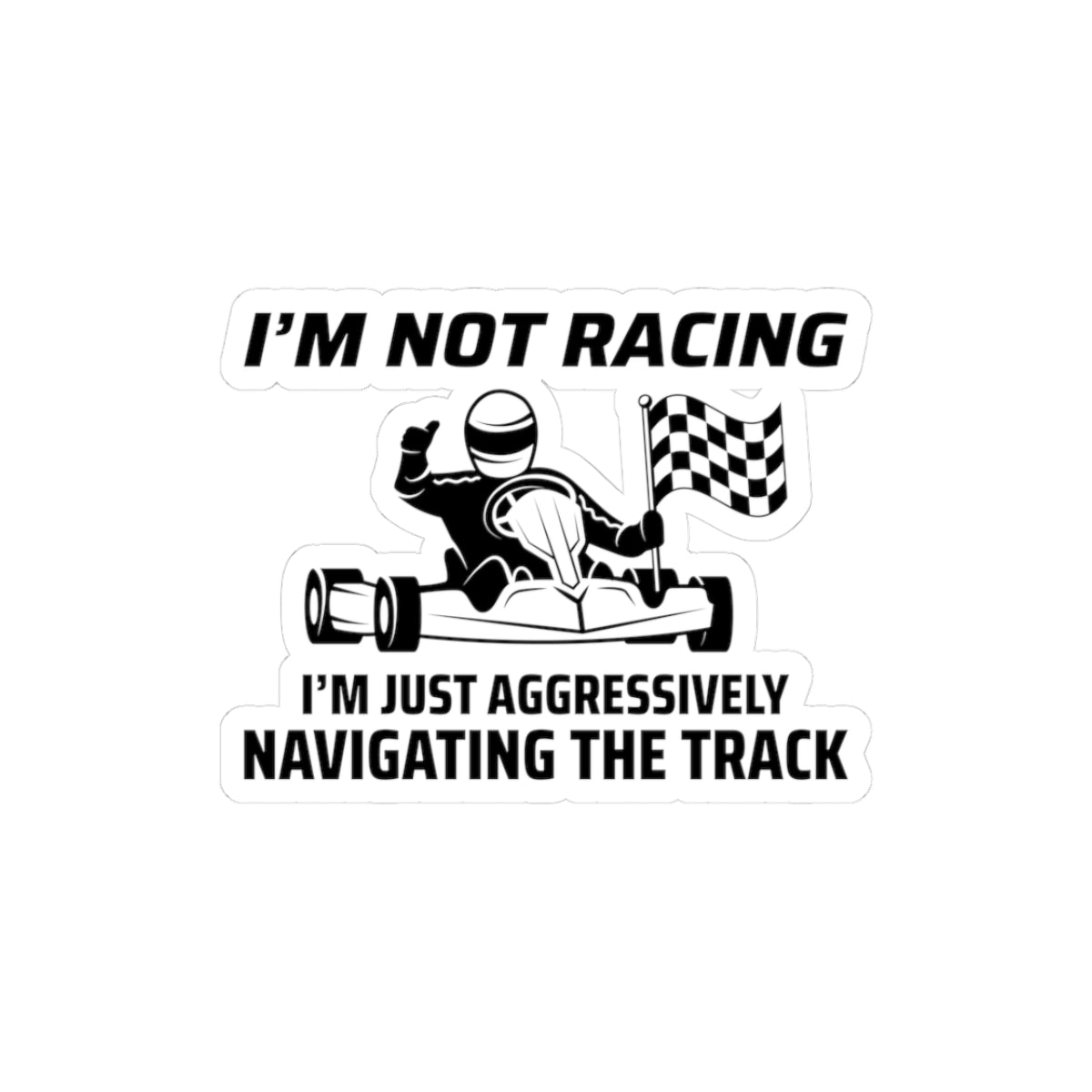 Go Kart Racing Sticker Vinyl - Aggressive Navigator Decal