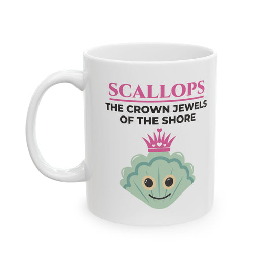 Scallops Mug, Crown Jewels of the Shore, Ocean Lover