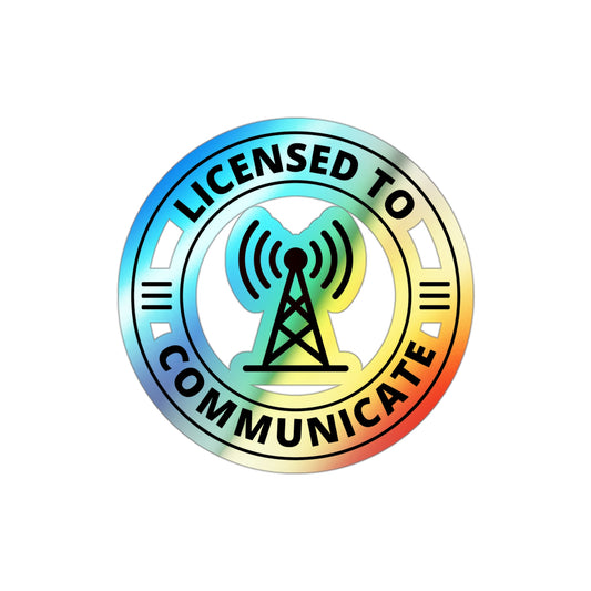 Amateur Ham Radio Operator Stickers Holographic Vinyl Decal - Airwave Enthusiasts & Radio Hobbyists