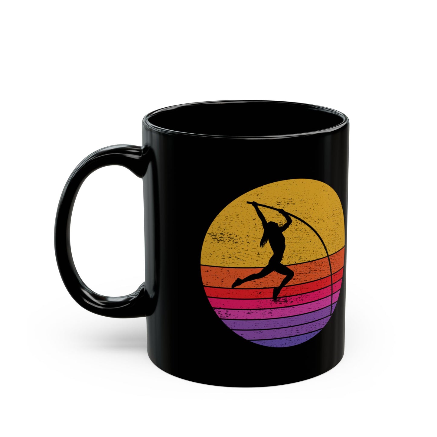 Pole Vault Mug Black – Training Gift for Jumpers Track Coaches Field Event Athletes