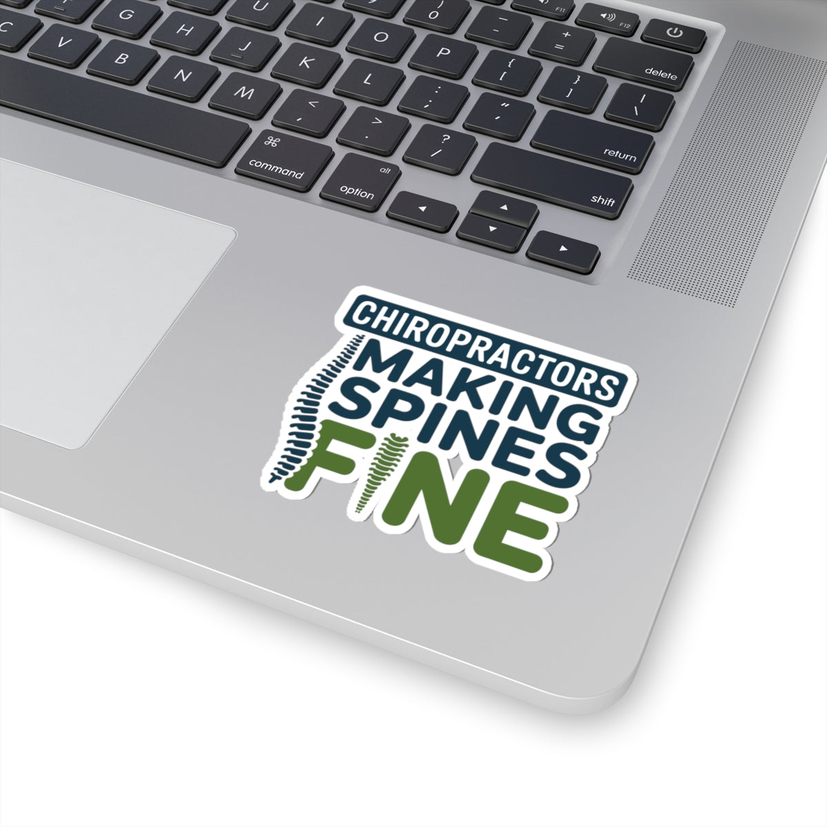 Spine Crafting Sticker - Chiropractic Art Vinyl Decal for Chiropractors, Doctors of Chiropractic