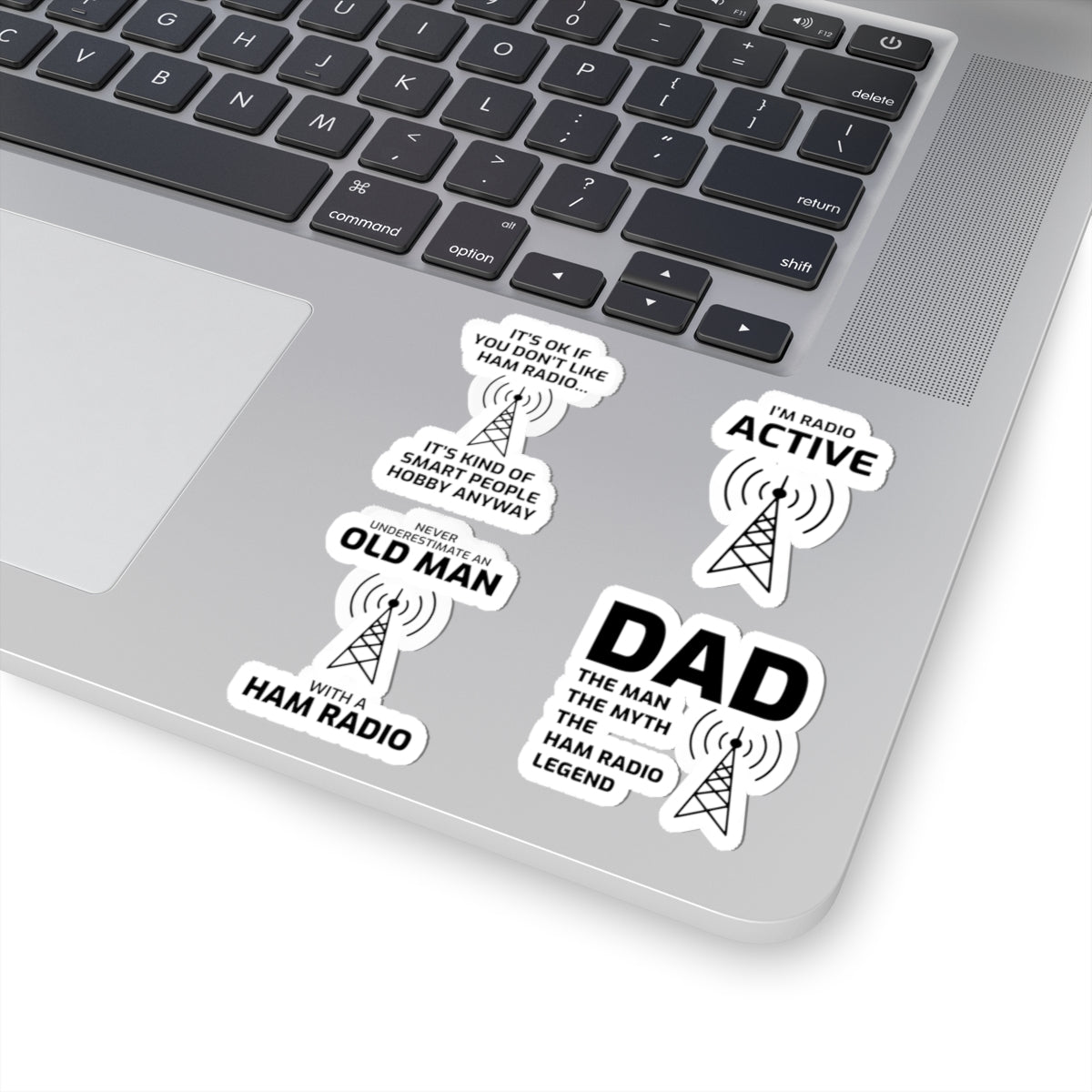 Ham Radio Sticker Pack – 4 PCS Funny Smart Hobby Legend Decals for Amateur Operators Old Man Enthusiasts