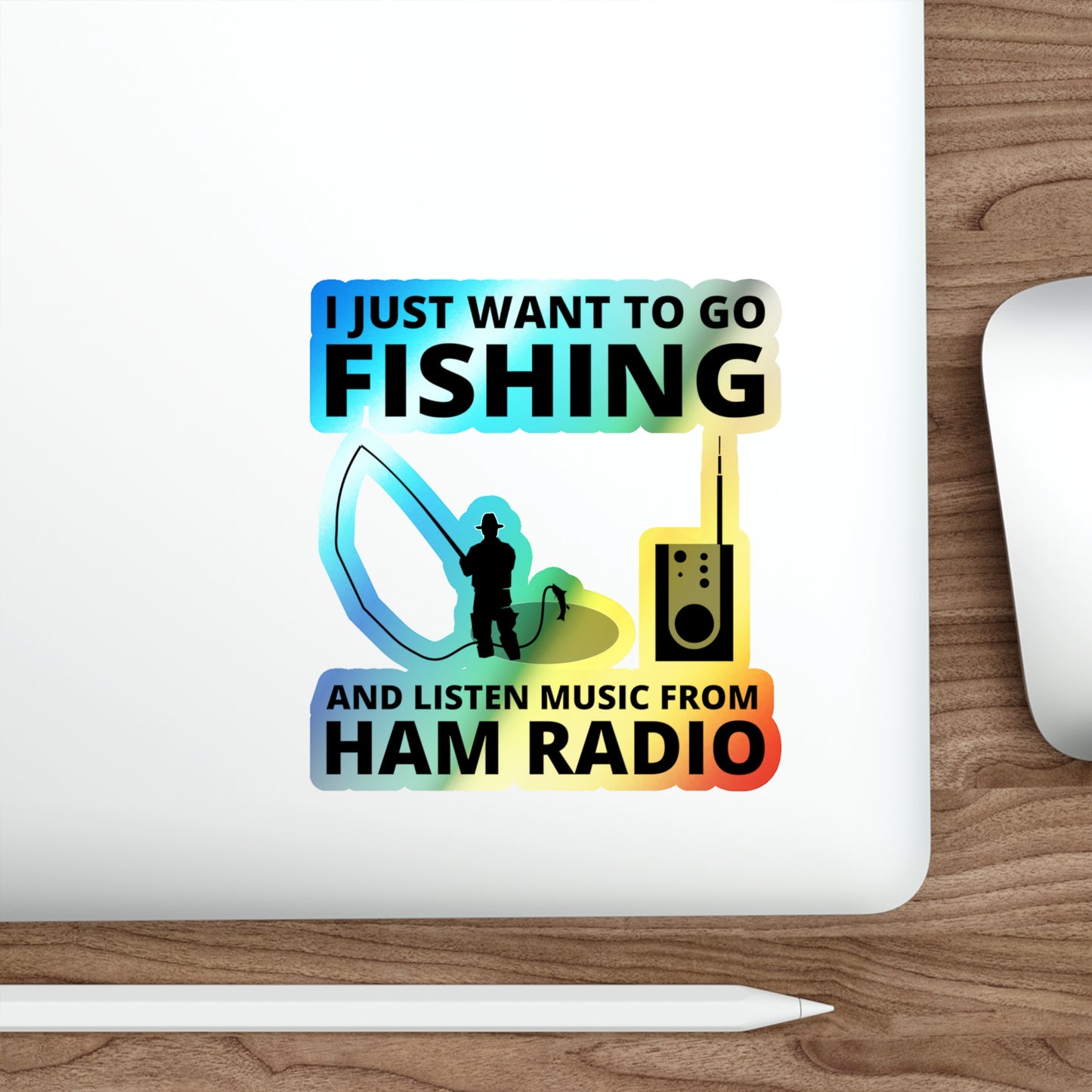Amateur Ham Radio Operator Stickers Holographic Vinyl Decal - Shortwave Music & Outdoor Enthusiasts