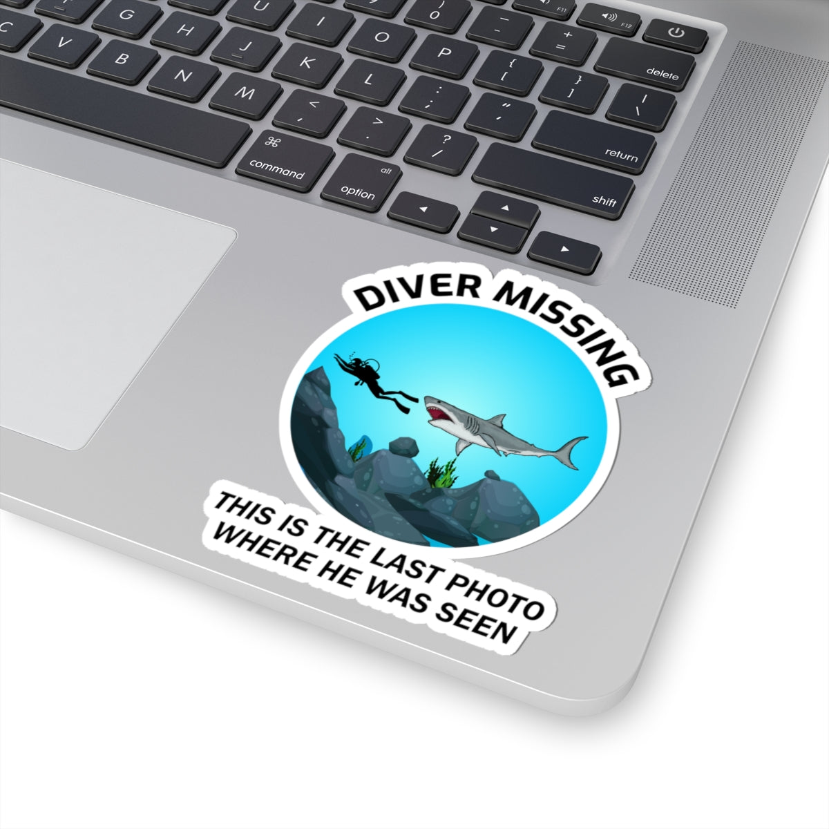 Missing Diver Sticker - Scuba Diving Humor Vinyl Decal for Divers & Dive Instructors